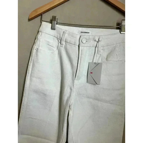 Good American Good Curve Straight Jeans White011 Size 2 - Picture 4 of 12